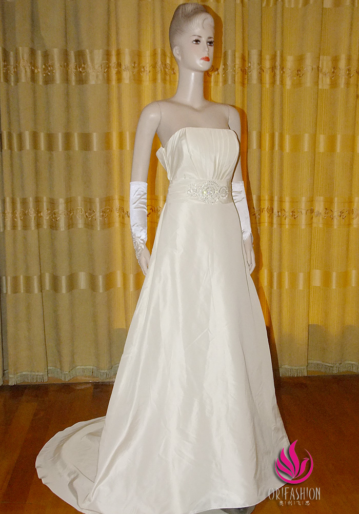 Orifashion HandmadeSimple Handmade Silk Taffeta Bridal